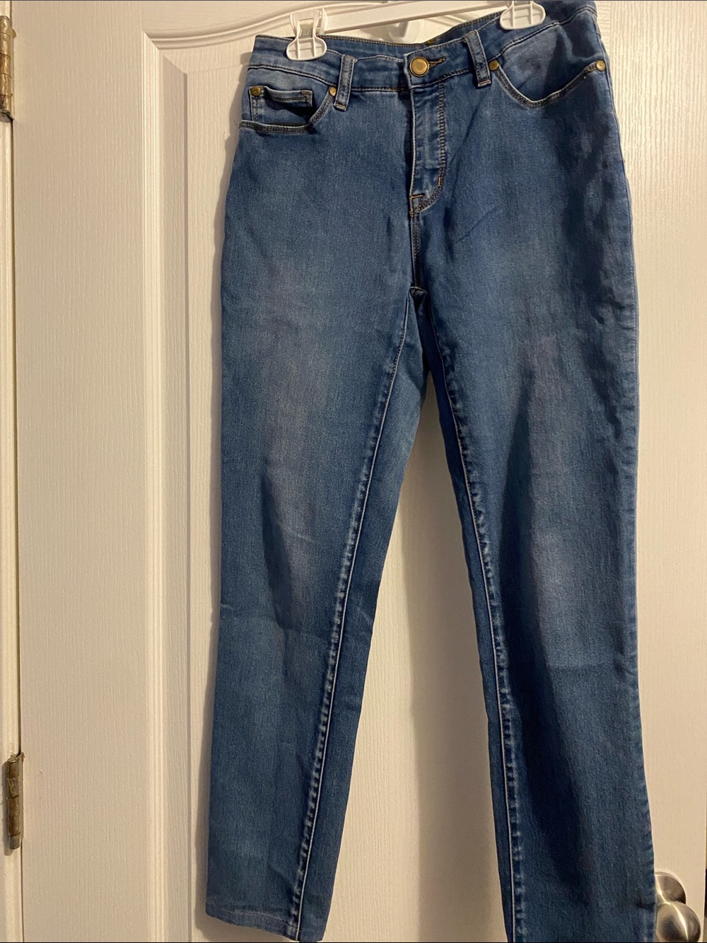 Classic Mid-Blue Straight Leg Jeans